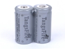 2Pcs TangsFire 16340 880mAh 3.7V Rechargeable Li-ion Battery Gray